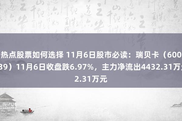 热点股票如何选择 11月6日股市必读：瑞贝卡（600439）11月6日收盘跌6.97%，主力净流出4432.31万元