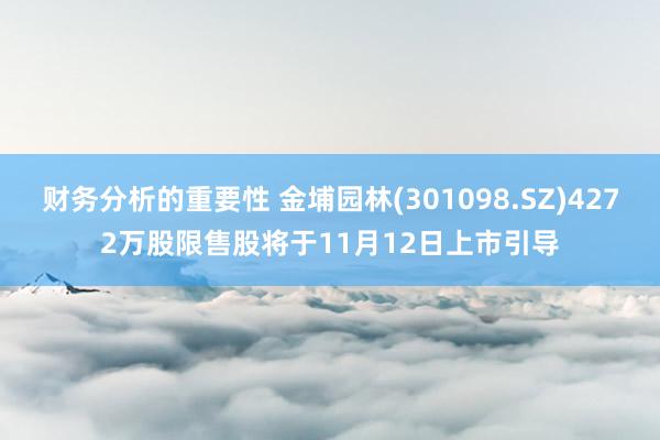 财务分析的重要性 金埔园林(301098.SZ)4272万股限售股将于11月12日上市引导