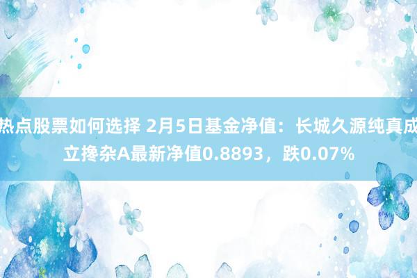 热点股票如何选择 2月5日基金净值：长城久源纯真成立搀杂A最新净值0.8893，跌0.07%