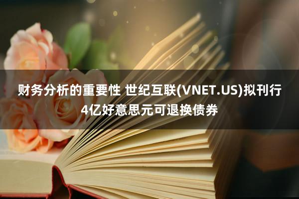 财务分析的重要性 世纪互联(VNET.US)拟刊行4亿好意思元可退换债券