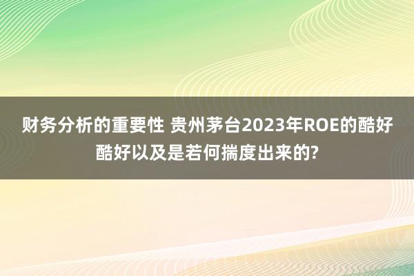 财务分析的重要性 贵州茅台2023年ROE的酷好酷好以及是若何揣度出来的?